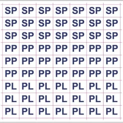 Suomen Turvakauppa Merkintätarrat "SP, "PP", "PL" Hot