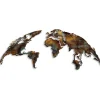 Metallinen seinäkoriste World Map Medium 3, monivärinen - Linento Discount
