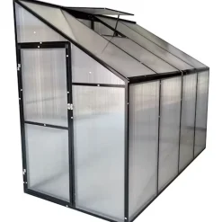 Lykke Minikasvihuone Sundsvall, 241x122x195cm, musta Sale