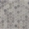 Qualitystone Mosaiikkilaatta Hexagon Light Grey, 60x60mm Online