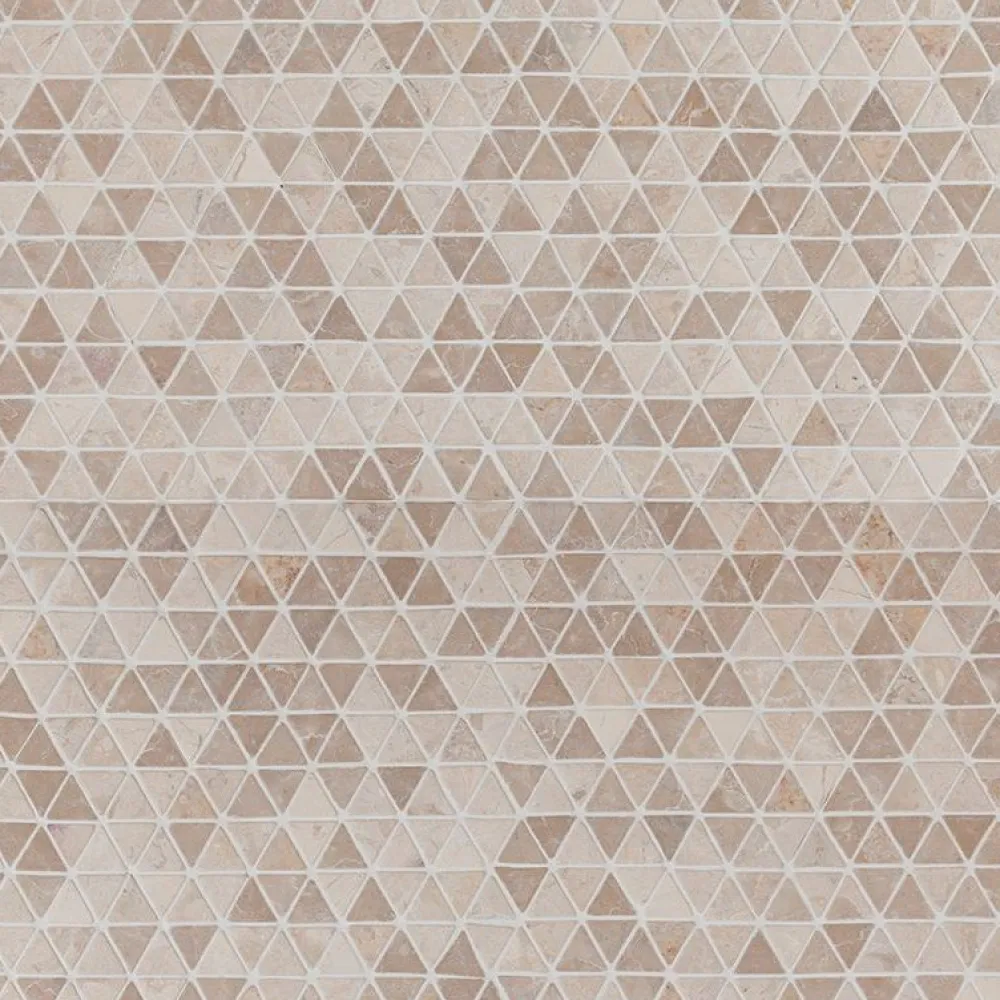 Mosaiikkilaatta Triangle Mini White, 30x30x30mm - Qualitystone Outlet