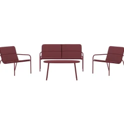 Venture Home Oleskeluryhmä Fourni, 4-istuttava, viininpunainen Outlet
