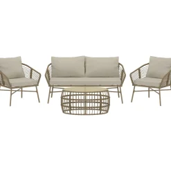 Venture Home Oleskeluryhmä Lipari, 4-istuttava, ruskea/beige