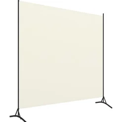 1-paneelinen tilanjakaja, kermanvalkoinen, 175x180 cm - FinePRICE Best