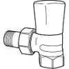 Patteriventtiili RVO-1, DN10, kulma, yhdistäjällä - IMI Hydronic Engineering Discount