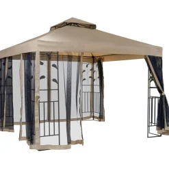 Paviljonki Leaf, 3x3m, beige - Home4you Clearance