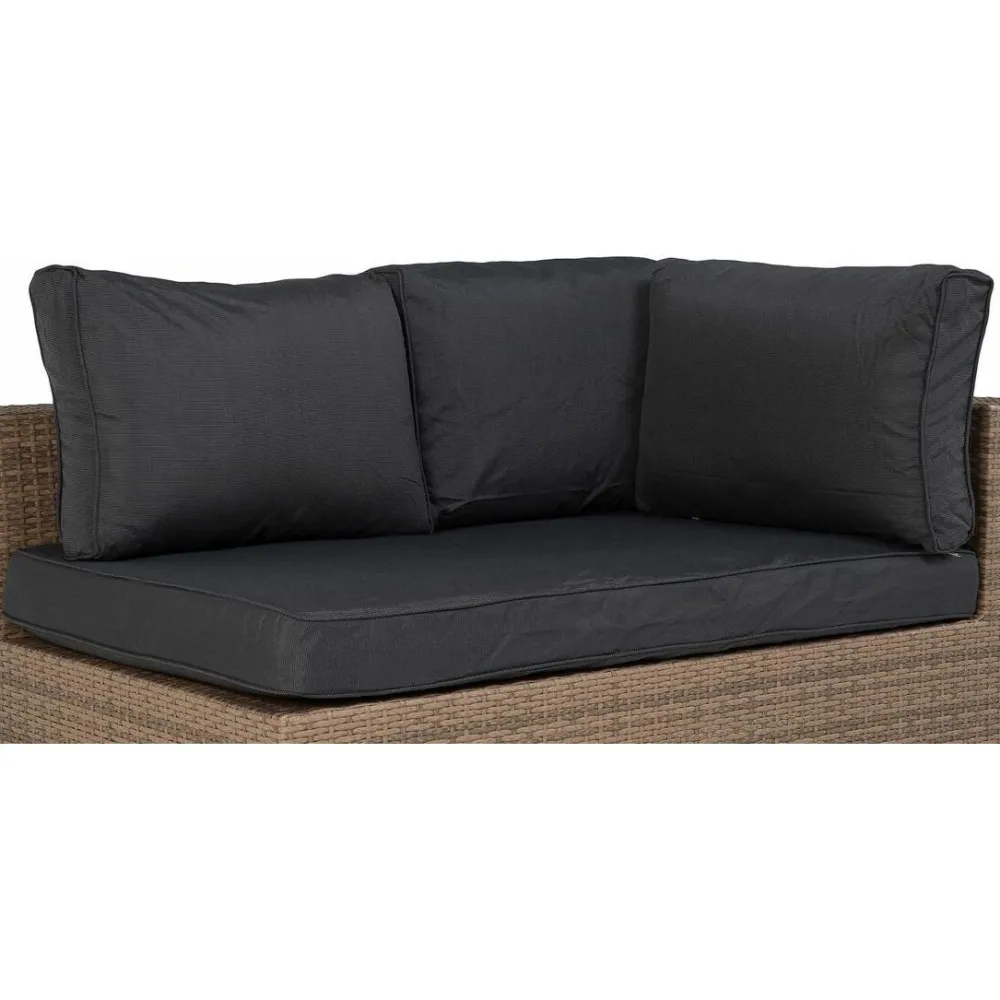 Pehmusteen päällinen Bahamas- sohvan päätymoduuliin tummanharmaa - Comfort Garden Outlet