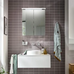 Bathlife Peilikaappi LED-valaisimella Glänsa 600 mm valkoinen Clearance
