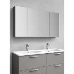 Peilikaappi Flex, 1200 mm, matta vaaleanharmaa - Noro Outlet