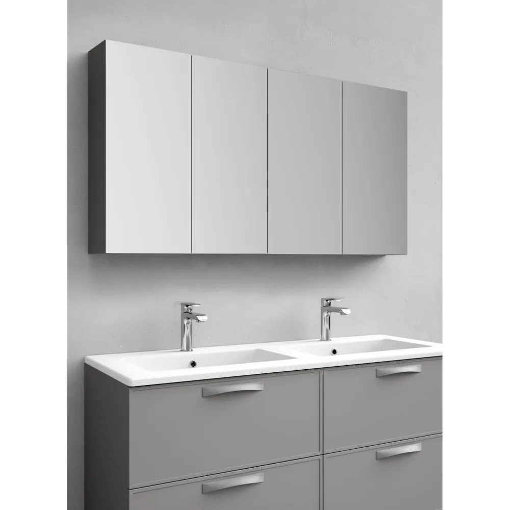 Peilikaappi Flex, 1200 mm, matta vaaleanharmaa - Noro Outlet