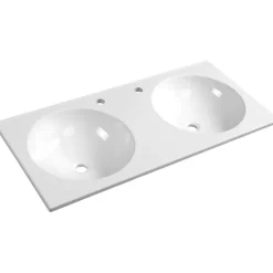 Pesuallas Juno 1000 x 470 mm kaksialtainen kivi valkoinen - Interia Best