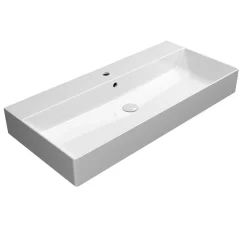 Interia Pesuallas Kube X 100x47cm, tasainen pohja, ExtraGlaze-pinnoite, valkoinen Clearance