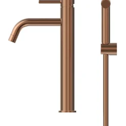 Pesuallashana INOX by Q1, korkea malli, bideesuihkulla, ruusukulta - Tammiholma Outlet
