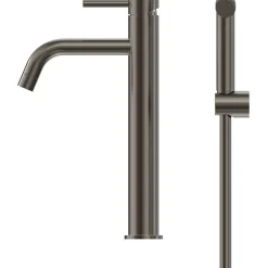 Tammiholma Pesuallashana INOX by Q1, korkea malli, bideesuihkulla, gun metal Clearance
