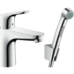 Pesuallashana Focus 100 Bidette Push-Open -pohjaventtiilillä kromi (31927000) - Hansgrohe New