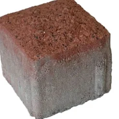 Pihakivi Artik-noppa, 92x92x80mm, profiloitu, hienopesty, punainen - Rudus Hot