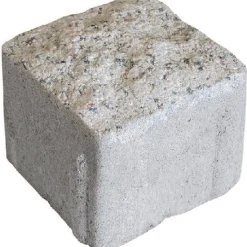 Pihakivi Artik-noppa, 92x92x80mm, profiloitu, hienopesty, vaaleanharmaa - Rudus Best