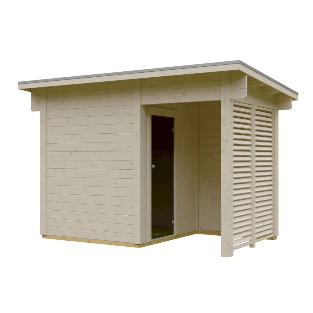 Pihasauna Helsinki 2, 3,7 + 2,7 m² - Skan Holz