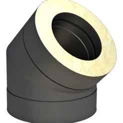 Jeremias Piipun/hormin mutka 45° Ø150 mm musta Hot