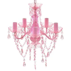 FinePRICE Pinkki kattokruunu 5 polttimoa New