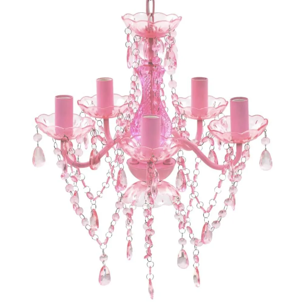 FinePRICE Pinkki kattokruunu 5 polttimoa New