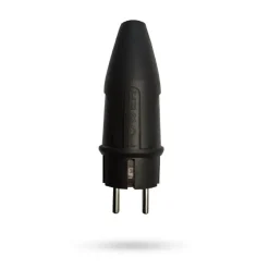 Pistotulppa , 16A, 250V, IP44, maadoitettu, musta - Norwesco New
