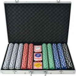 Pokerisarja 1000 pelimerkkiä alumiini - FinePRICE Outlet