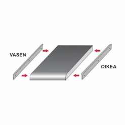 Grip Päätylista 1R/R75 30mm työtasolle vasen 600mm New