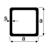 Timburg Putkipalkki teräs neliö 100x100x4,0 mm S355J2H pituus 6 m
