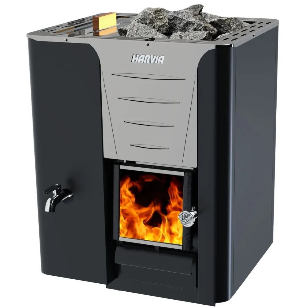 Harvia Puukiuas 20 Pro LS 8-20 m³ vesisäiliö vasemmalla Outlet