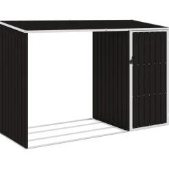 FinePRICE Puutarhan polttopuuvaja ruskea 245x98x159cm galvanoitu teräs Online