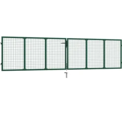 Puutarhan verkkoportti teräs 400x100cm vihreä - FinePRICE New