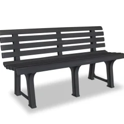 Puutarhapenkki 145.5 cm muovi antrasiitti - FinePRICE Clearance