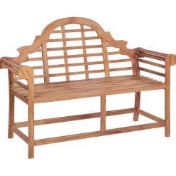 Puutarhapenkki 127x58,5x92,5 cm, tiikki - FinePRICE Online