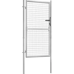 Puutarhaportti galvanoitu teräs 105x200cm hopea - FinePRICE New
