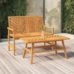 Puutarhasohvasarja, akasiapuu, 2 osaa - FinePRICE New