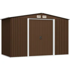 Puutarhavaja 257x205x178cm teräs ruskea 4,7m2 - FinePRICE Sale