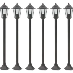 Pylväsvalaisimet puutarhaan 6 kpl e27 110cm alumiini pronssi - FinePRICE Hot