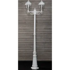 Pylväsvalaisin Kello 2-osainen 2180x650 mm valkoinen/kulta - Noor Best