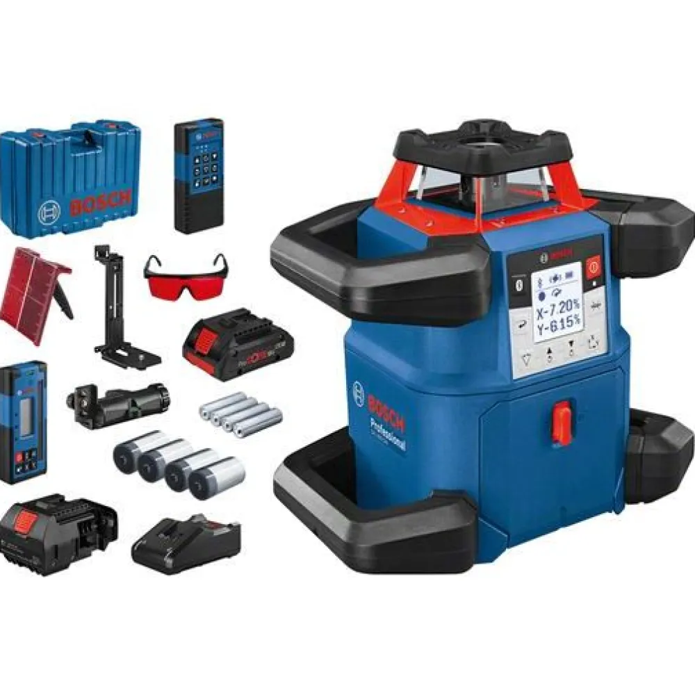 Pyörivä laser Bosch Professional GRL 600 CHV 18V 4,0 Ah akulla - Bosch Power Tools New