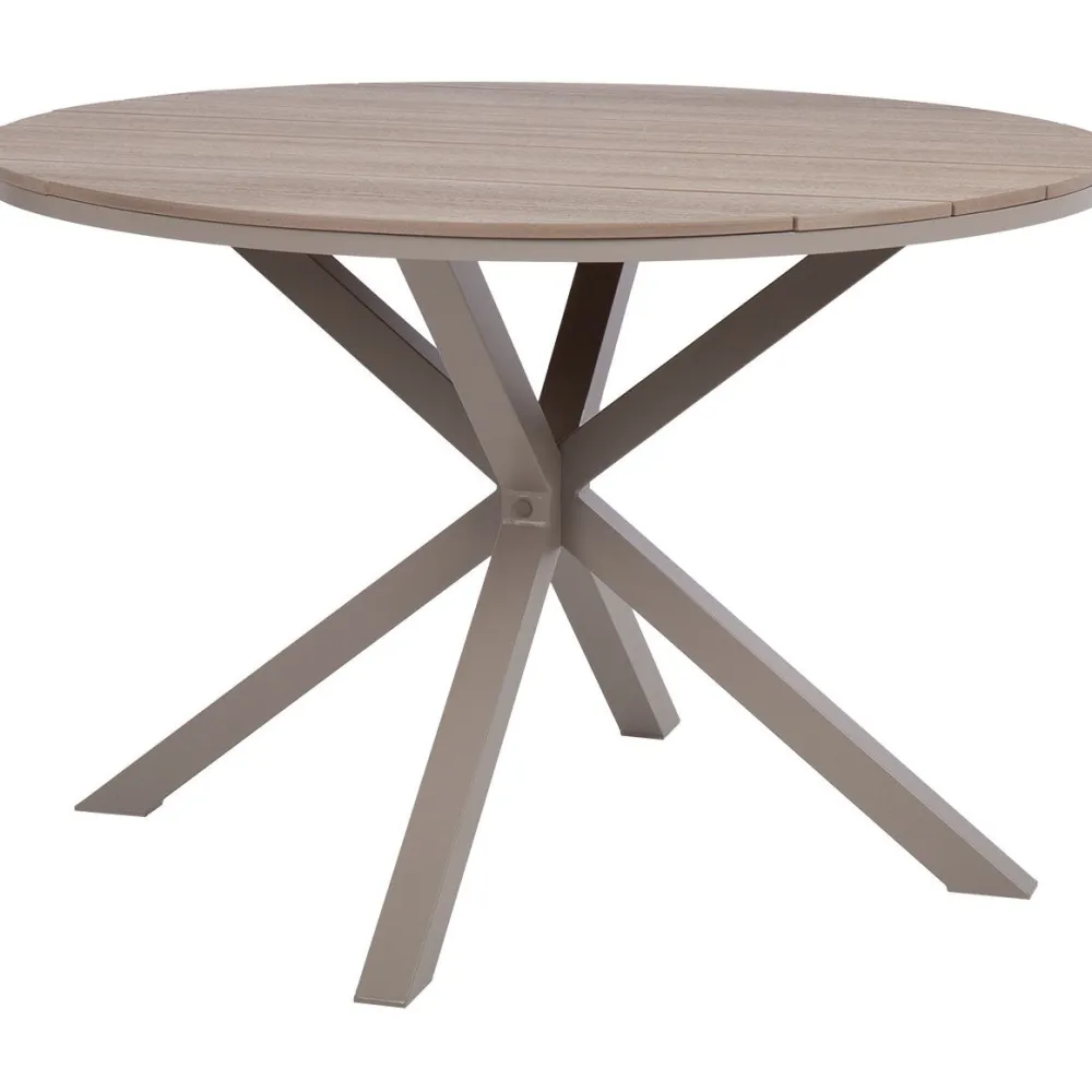 Pöytä PORTO Ø110,5xK73 cm, beige/harmaa - Home4you Outlet