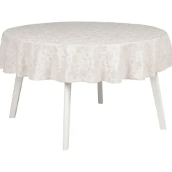 Pöytäliina PARTY Ø170 cm, kirkkaat kukat, beige - Home4you Online
