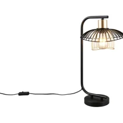 Pöytävalaisin Lauris 44cm E27 mattamusta/kulta - Trio