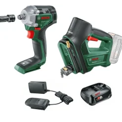 Renkaidenvaihtopaketti Bosch UniversalPump + UniversalImpactDrive 18V-350, 18V, 2.5Ah akulla - Bosch Power Tools Online