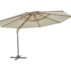 Riippuva aurinkovarjo Luzzi, Ø350cm, khaki/vaaleanharmaa - Brafab Outlet