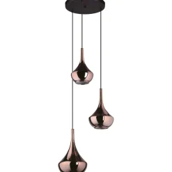 Eglo Riippuvalaisin Almoster 3-osainen Ø55cm 3xE27 maks. 28W/kpl IP20 musta/kupari Online