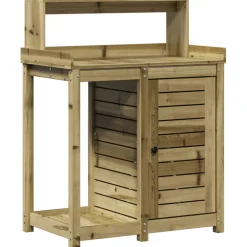 FinePRICE Ruukutuspöytä hyllyllä, 82,5x50x109,5 cm, eri värejä (33976) Clearance