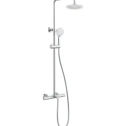 Bathlife Sadesuihkusetti Brusa, termostaattihanalla, suihkupää ⌀240mm, juoksuputkella, kiiltävä kromi