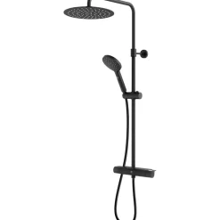Gustavsberg Sadesuihkusetti Estetic Round, suihkupää ⌀250mm, termostaattihanalla, matta musta