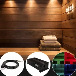 Saunan laudevalaistussarja VPL30C-G211 LED-värinvaihtoprojektorilla + 11 kuitua - Cariitti Discount